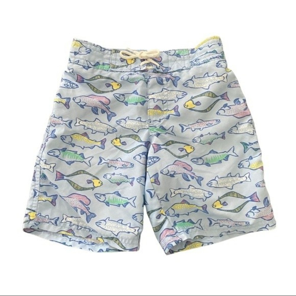 Janie and Jack Swim Trunks Sz 4 fish print
